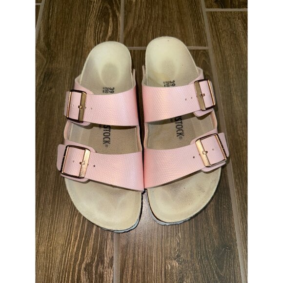 Birkenstock Arizona Birko-Flor Embossed Pink Women's size 39 US 8-8.5 - Picture 1 of 8